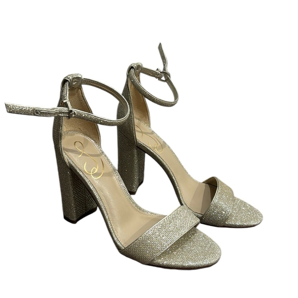 NWT Sam Edelman YARO BLOCK HEEL SANDAL wedding party formal glitter date night